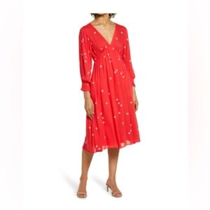 BTFL-life Polka Dot Long Sleeve Dress